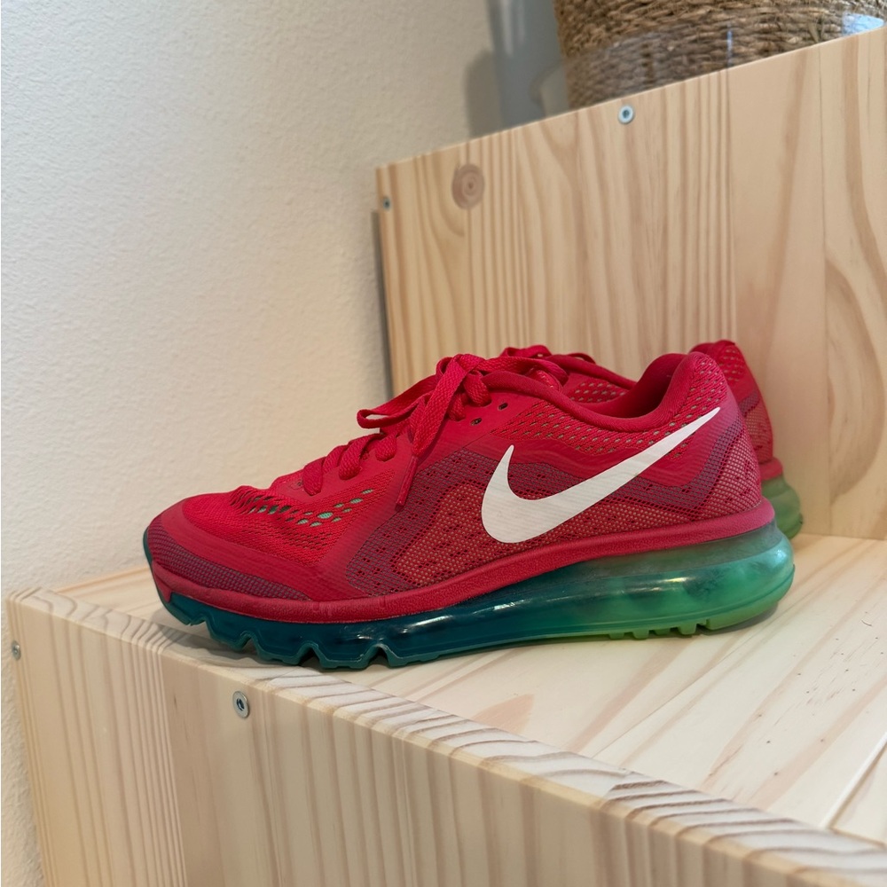 Nike Pink and Green Air Max